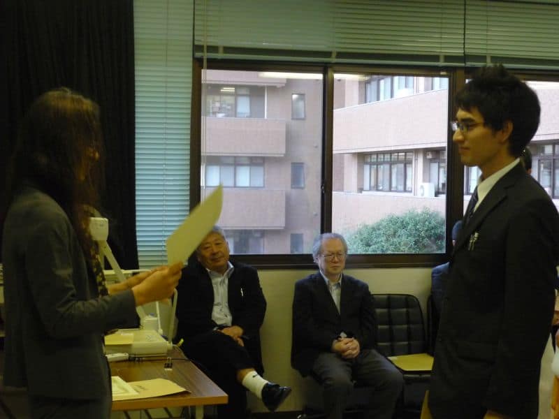 H26年度卒業論文発表会において，森合海瑠君が卒業論文発表優秀賞受賞！ （2015/3/23）